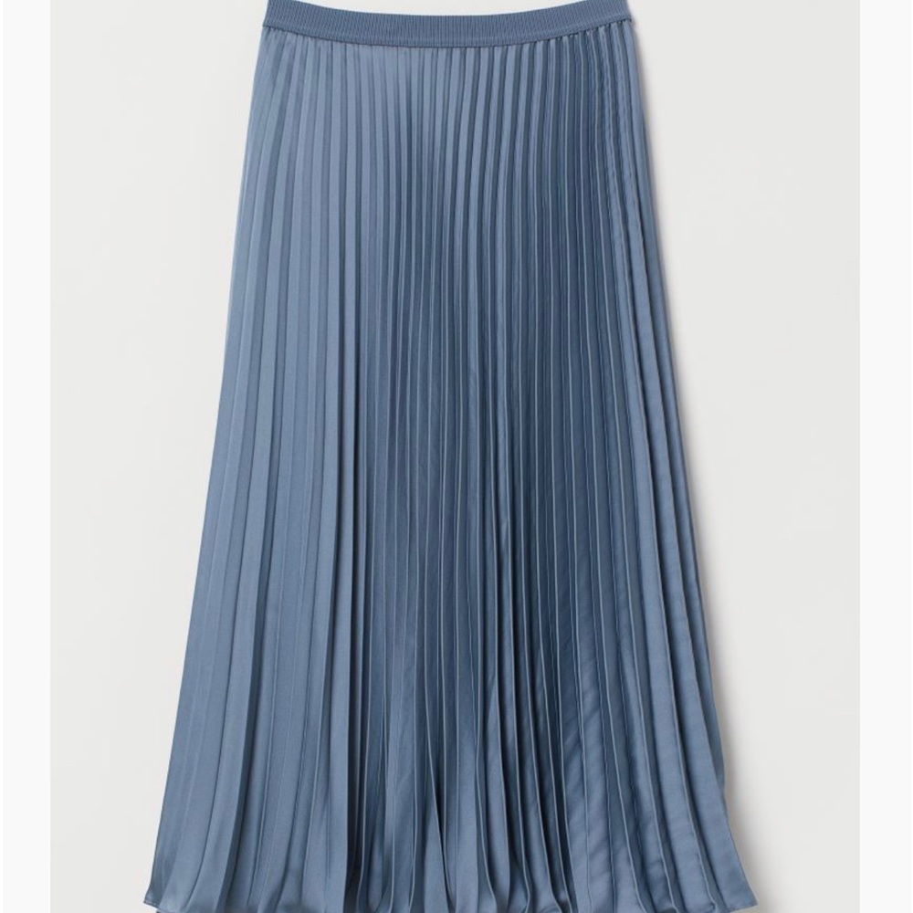 H&M pleated satin skirt